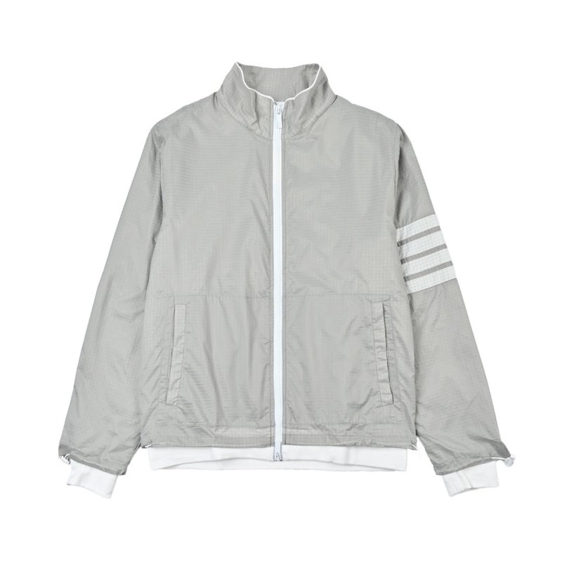Grey Oversized Windbreaker Jacket view