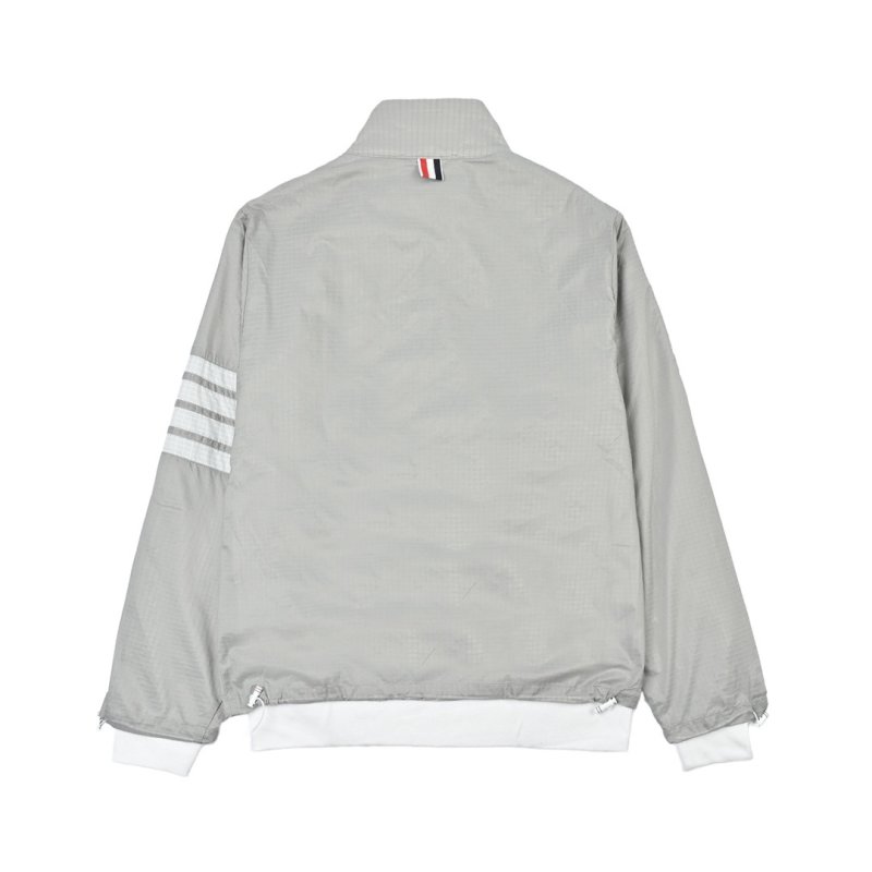 Grey Oversized Windbreaker Jacket view