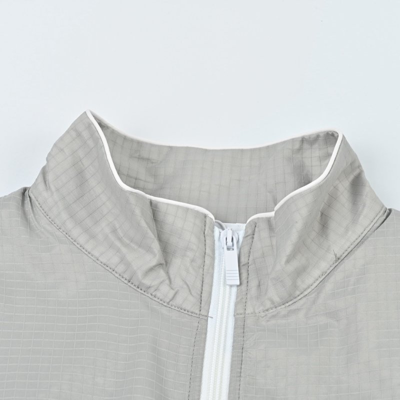 Grey Oversized Windbreaker Jacket view