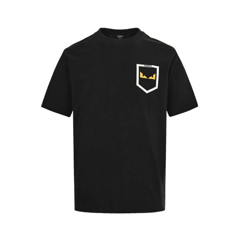 Black Short Sleeve T-Shirt with Chest Pocket Badge view
