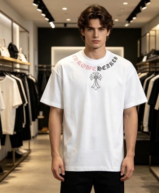 Chrome Hearts White Cross Logo T-Shirt view 1