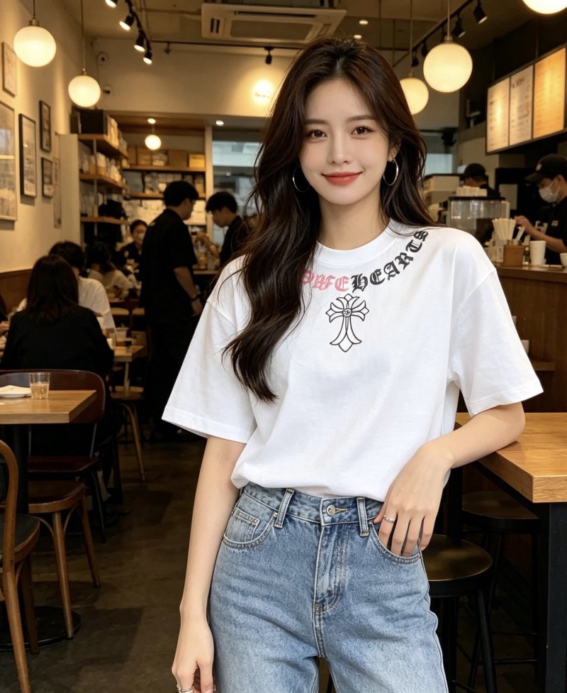 Chrome Hearts White Cross Logo T-Shirt view