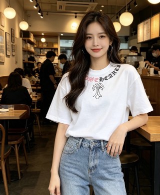 Chrome Hearts White Cross Logo T-Shirt view 7
