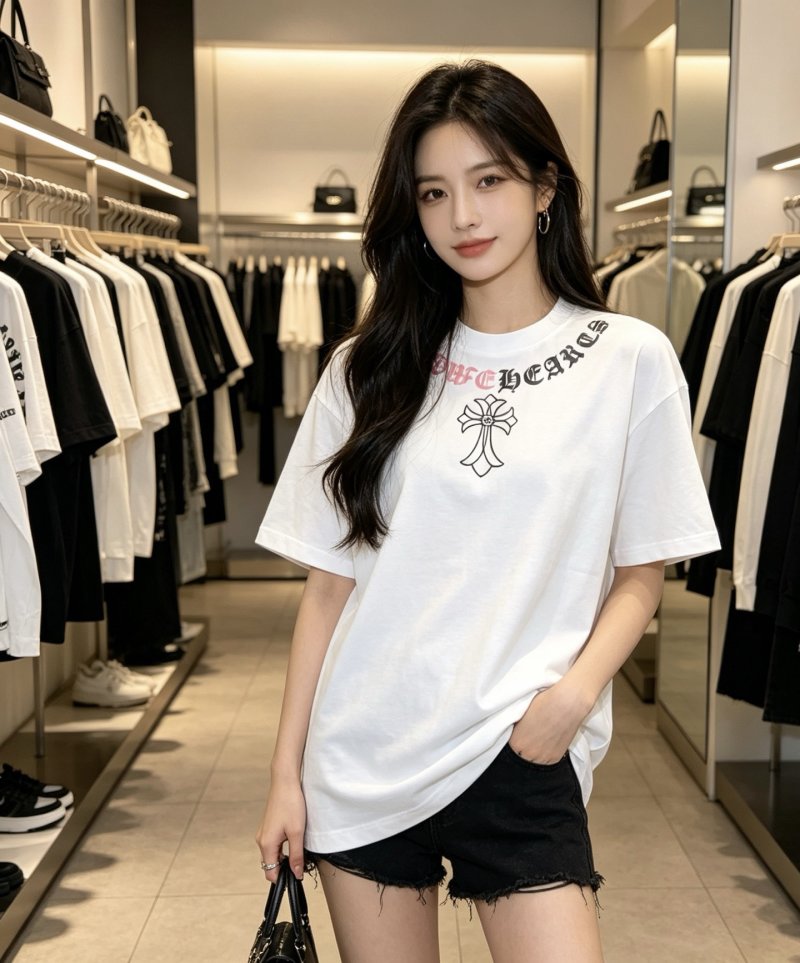 Chrome Hearts White Cross Logo T-Shirt view