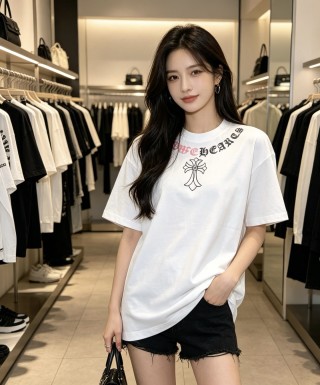 Chrome Hearts White Cross Logo T-Shirt view 8