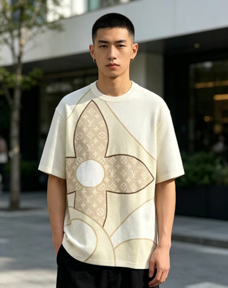Louis Vuitton Monogram Logo Cream T-Shirt view
