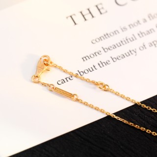 VCA Mini Four Leaf Clover Black Onyx Gold Necklace view 9