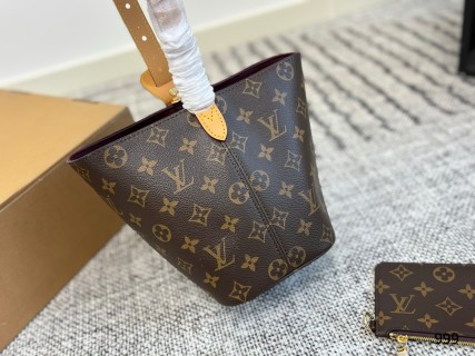 Louis Vuitton Monogram Canvas Bucket Bag with Leather Strap view 6