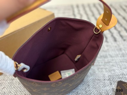Louis Vuitton Monogram Canvas Bucket Bag with Leather Strap view 7