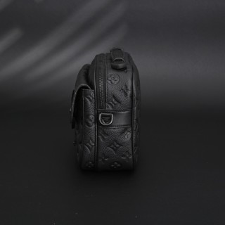 Louis Vuitton S Lock Monogram Macassar Messenger Bag Black view 5