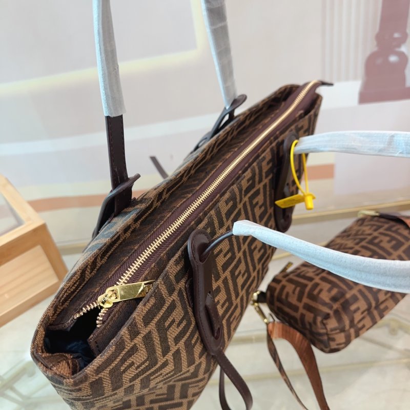 Fendi Brown Monogram Tote Bag 2-Piece Set view