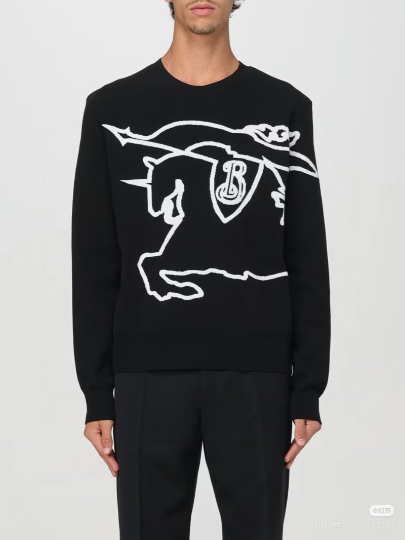 Burberry Black EKD Horse Logo Sweatshirt