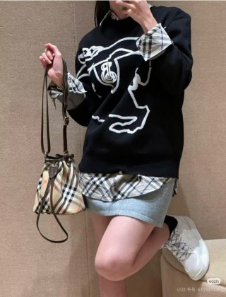 Burberry Black EKD Horse Logo Sweatshirt view 3