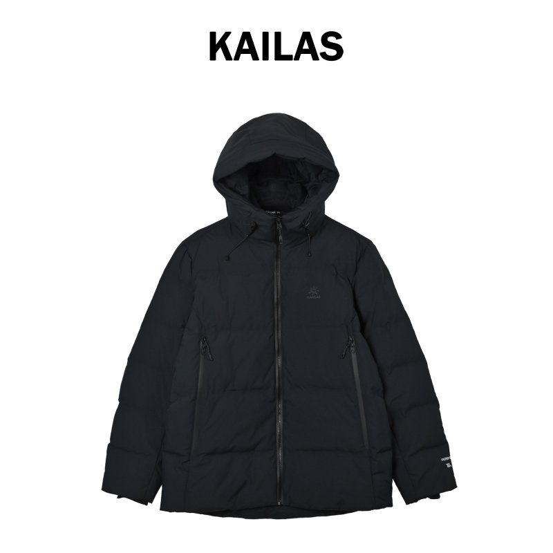 Black Premium Down Puffer Jacket with White Lining view