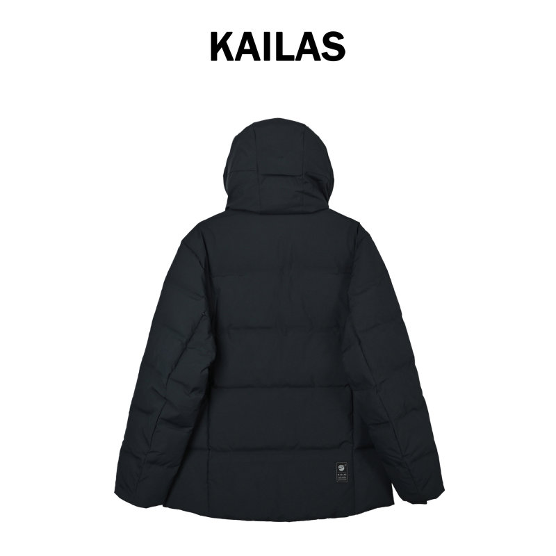 Black Premium Down Puffer Jacket with White Lining view
