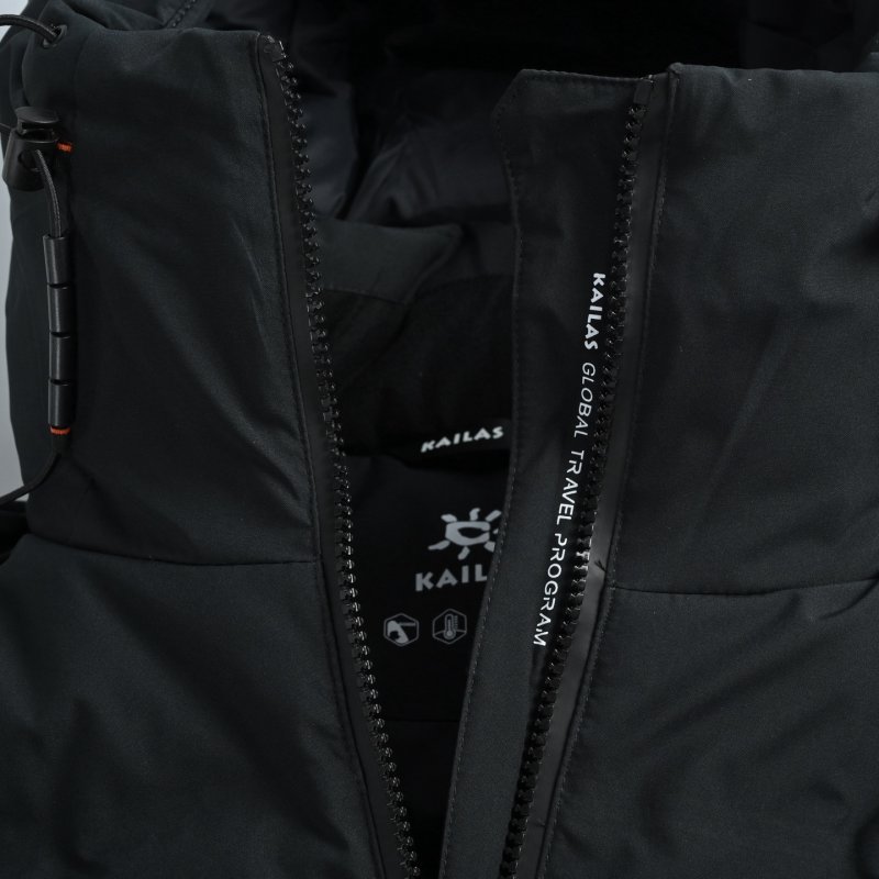 Black Premium Down Puffer Jacket with White Lining view