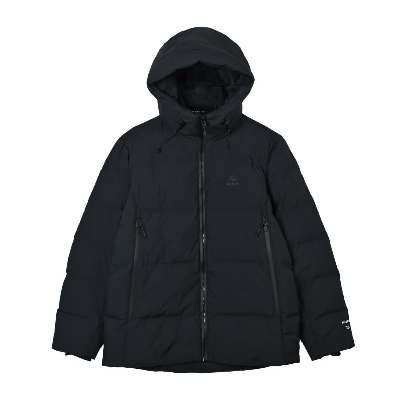 Black Premium Down Puffer Jacket with White Lining view