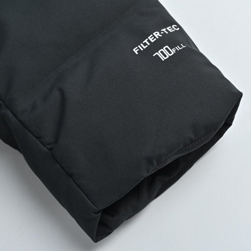 Black Premium Down Puffer Jacket with White Lining view