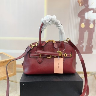 Miu Miu Shell Brown Leather Shoulder Bag view 3