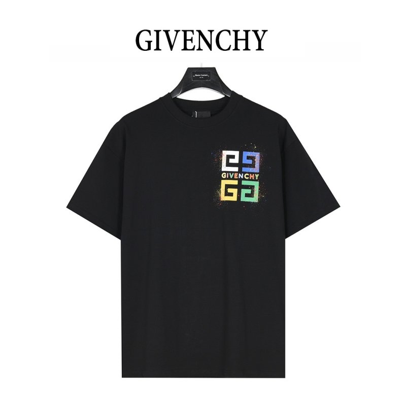 Givenchy Black Colorblock Logo T-Shirt view