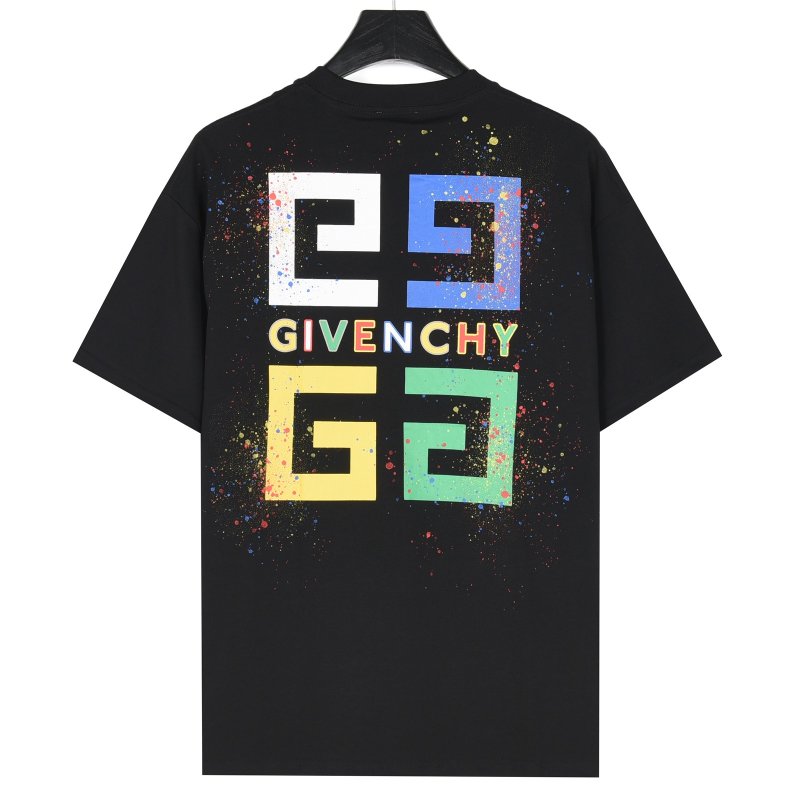 Givenchy Black Colorblock Logo T-Shirt view