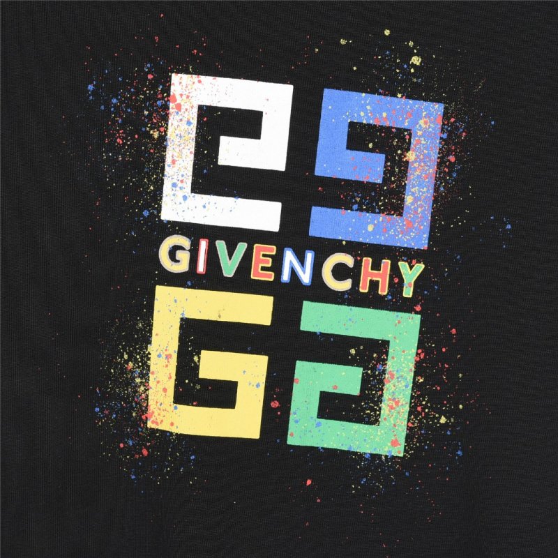 Givenchy Black Colorblock Logo T-Shirt view
