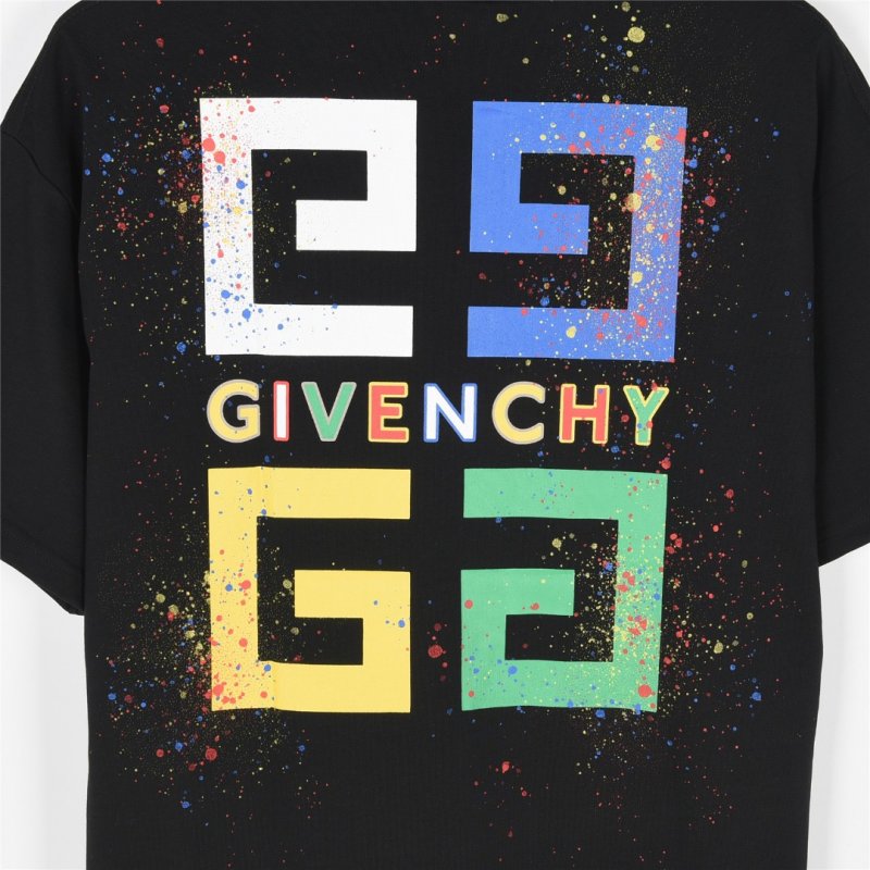 Givenchy Black Colorblock Logo T-Shirt view