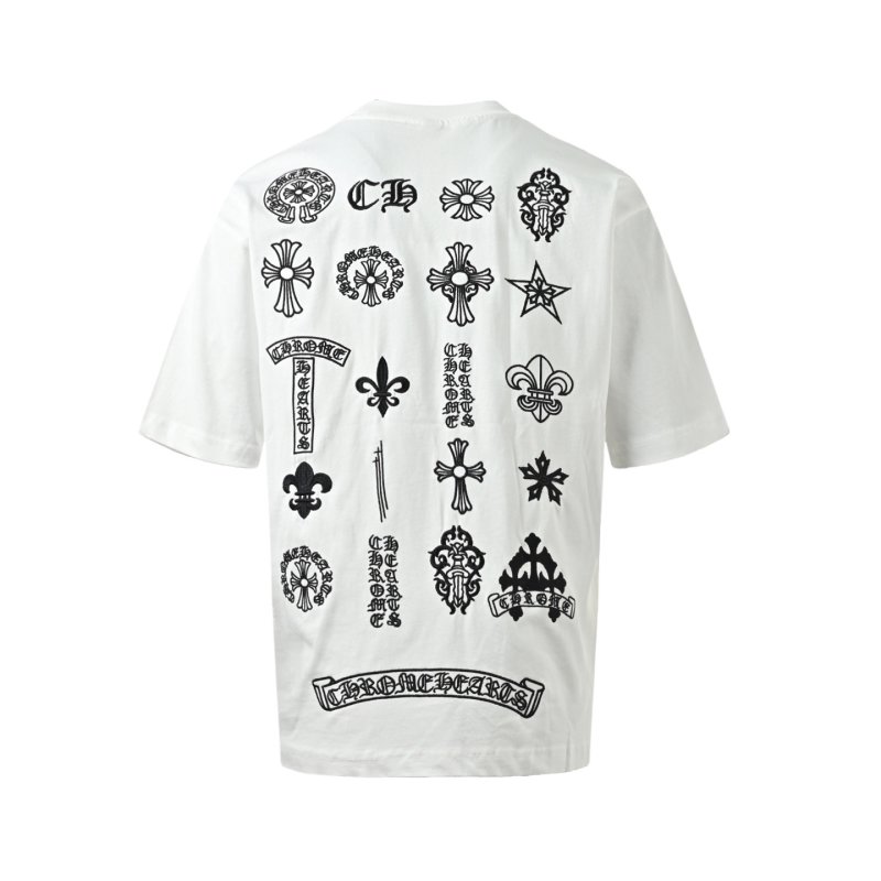 Chrome Hearts White Multi-Symbol Back Print T-Shirt view