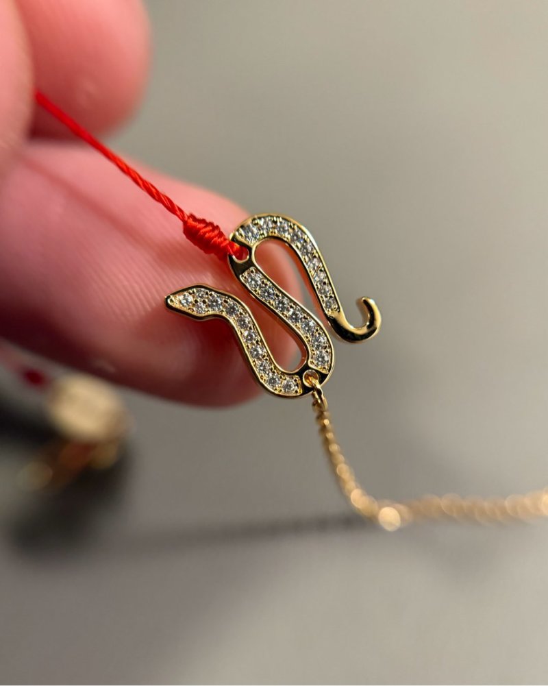 Red Line Snake Year Limited Edition Gold Bracelet view