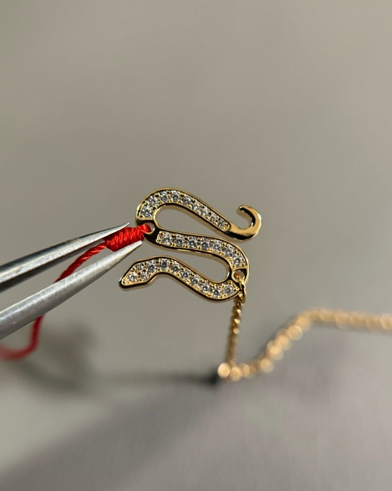 Red Line Snake Year Limited Edition Gold Bracelet view