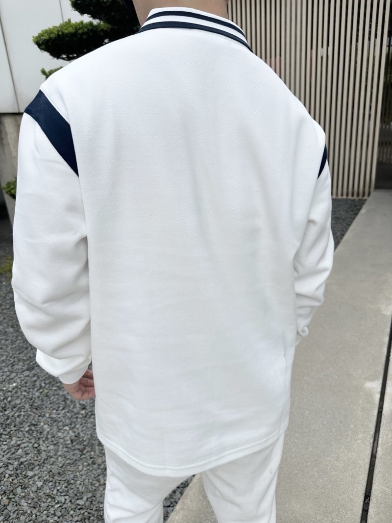 Gucci White Logo Polo Shirt Long Sleeve view
