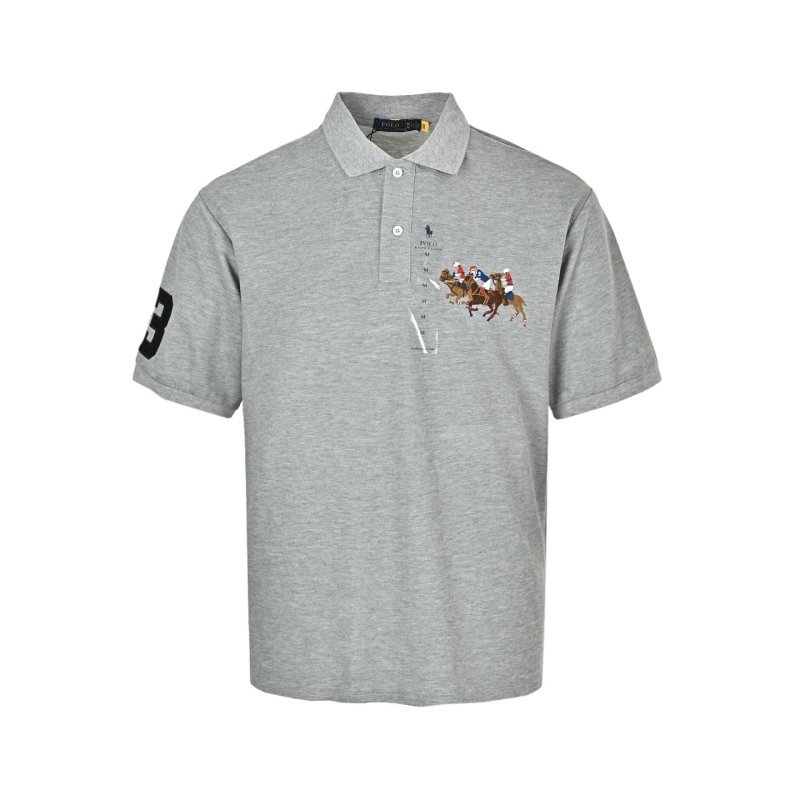 Polo Ralph Lauren Grey Horse Racing Polo Shirt view