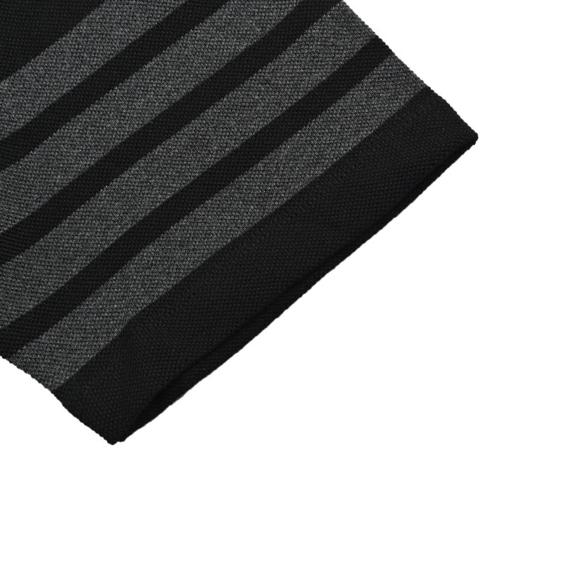 Essentials Black Short Sleeve T-Shirt with Striped Sleeves view