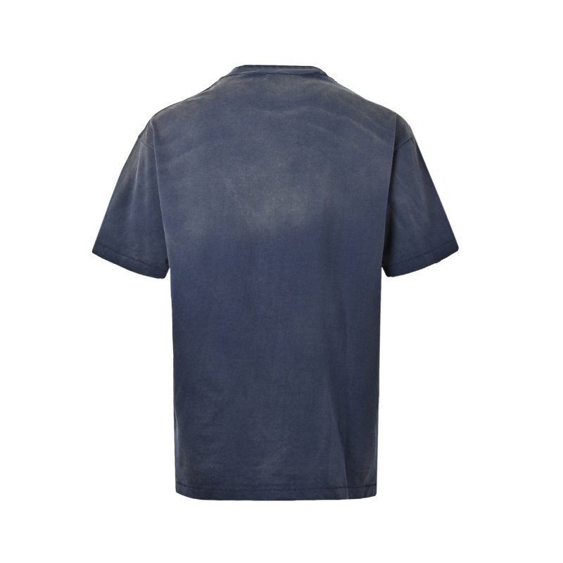 Navy Graphic Print Short Sleeve T-Shirt with Yellow Logo view