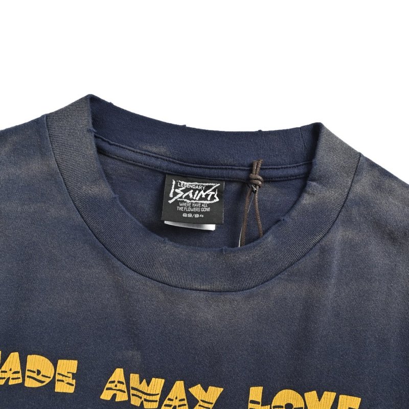 Navy Graphic Print Short Sleeve T-Shirt with Yellow Logo view