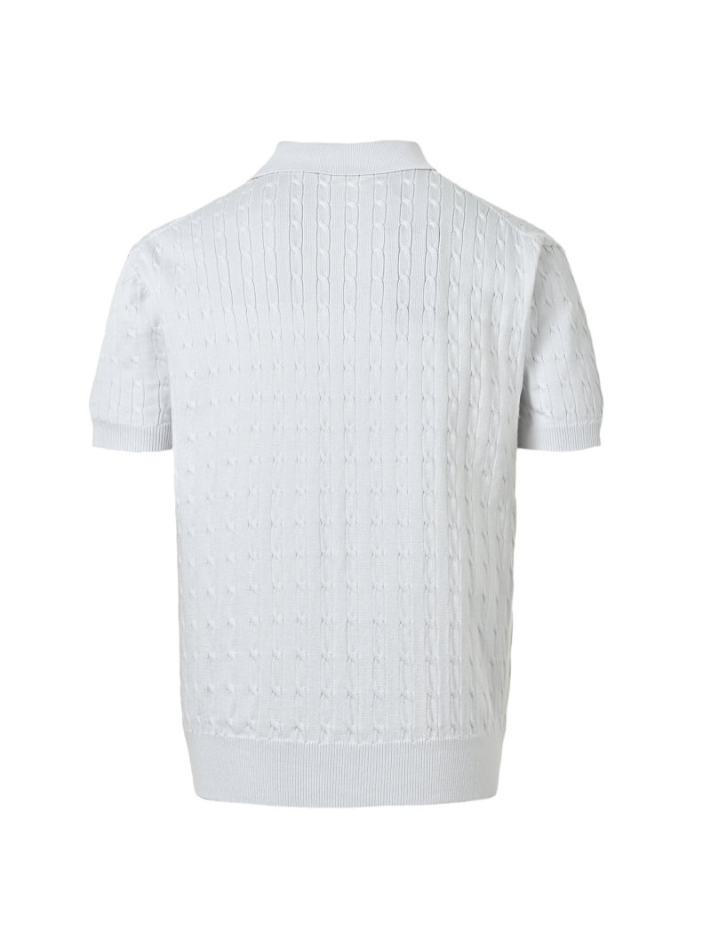Ralph Lauren Cream Cable Knit Short Sleeve Sweater view