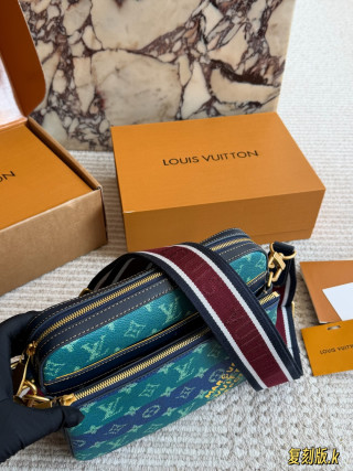 LV Monogram Multicolore Canvas Crossbody Bag - Teal/Navy view 2