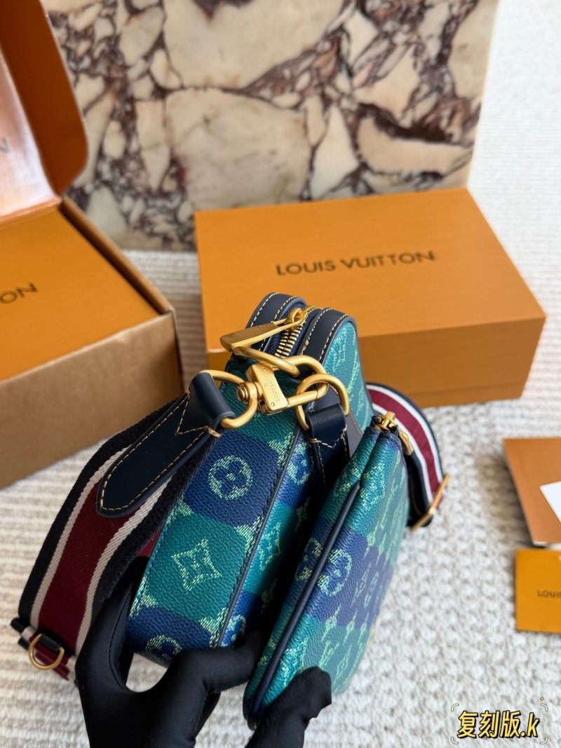LV Monogram Multicolore Canvas Crossbody Bag - Teal/Navy view