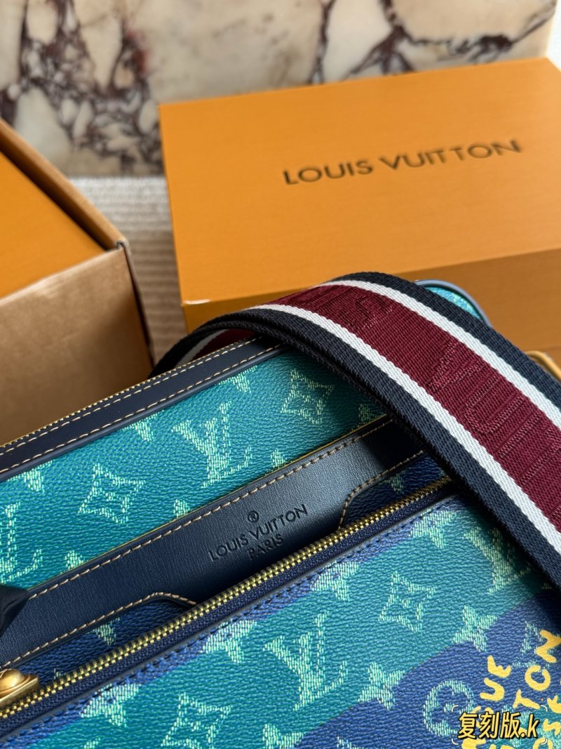 LV Monogram Multicolore Canvas Crossbody Bag - Teal/Navy view