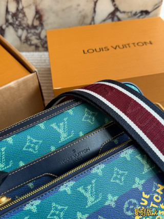 LV Monogram Multicolore Canvas Crossbody Bag - Teal/Navy view 7