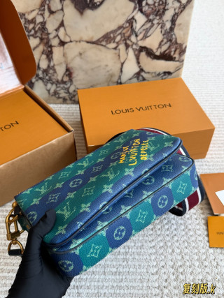 LV Monogram Multicolore Canvas Crossbody Bag - Teal/Navy view 8