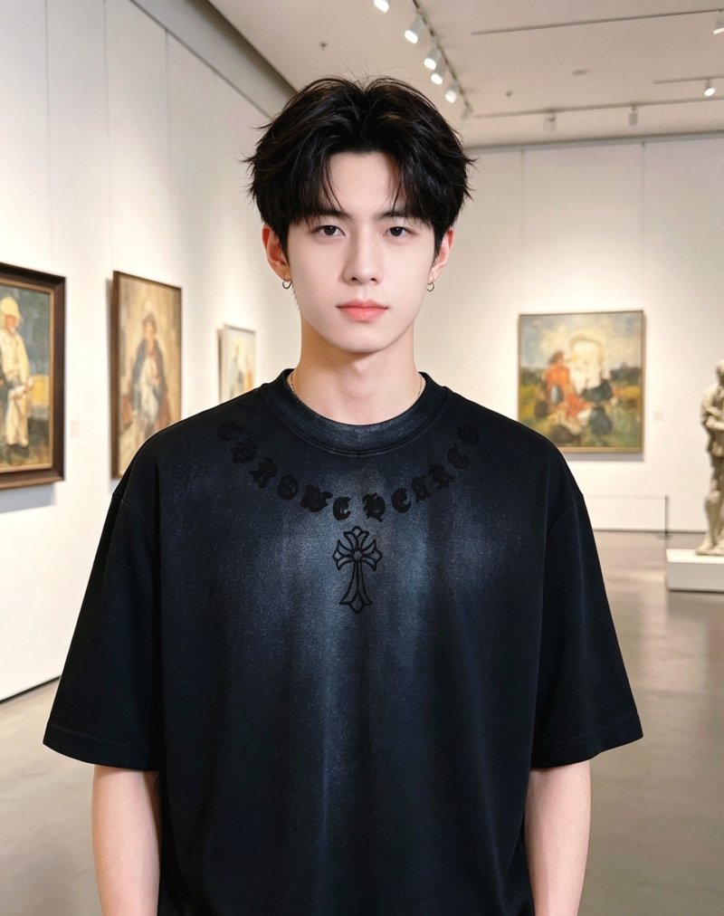 Givenchy Cross Logo Black T-Shirt view