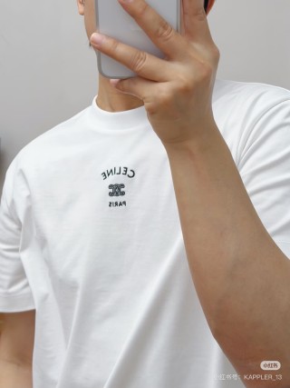 Celine Paris White Short Sleeve T-Shirt view 1