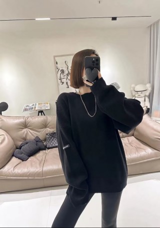 Balenciaga Black Logo Crewneck Sweater view 3