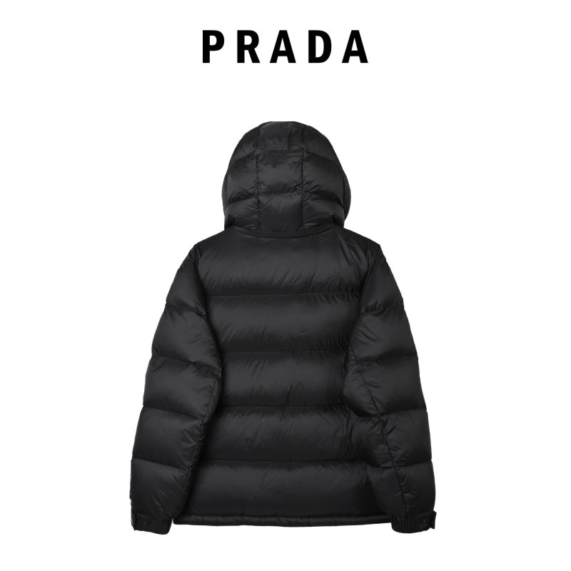 Prada Black Quilted Puffer Down Jacket view