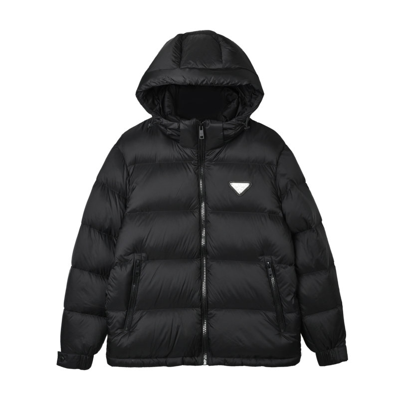 Prada Black Quilted Puffer Down Jacket view
