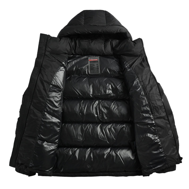 Prada Black Quilted Puffer Down Jacket view