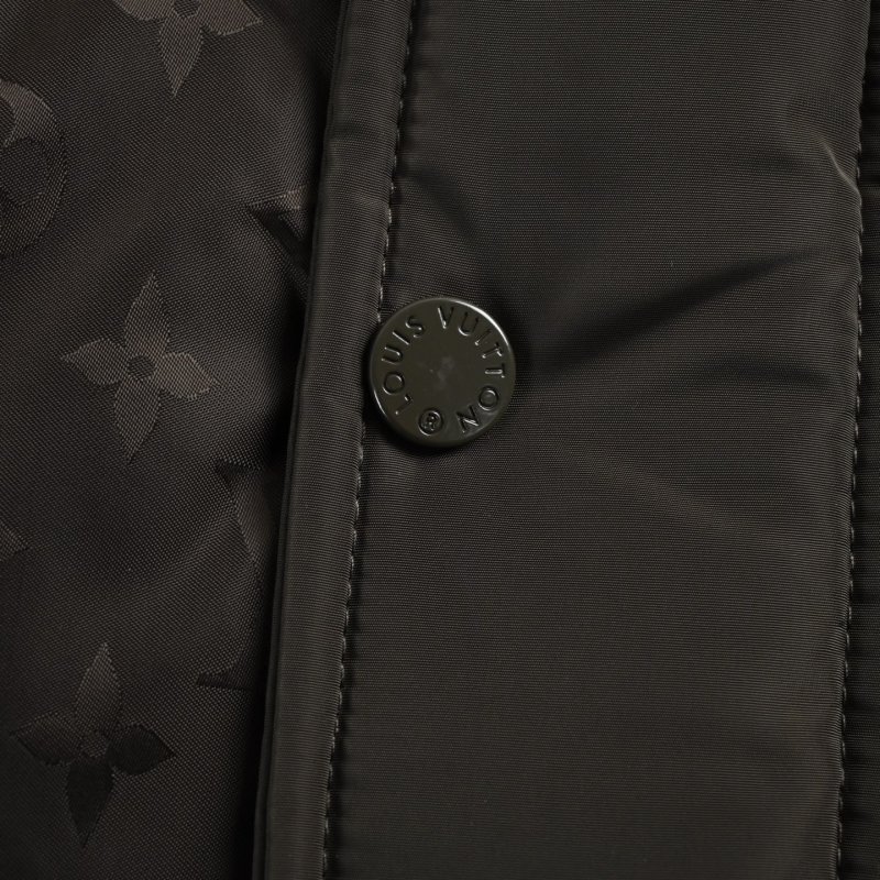 Brown Quilted Down Jacket with Oversized Fit view