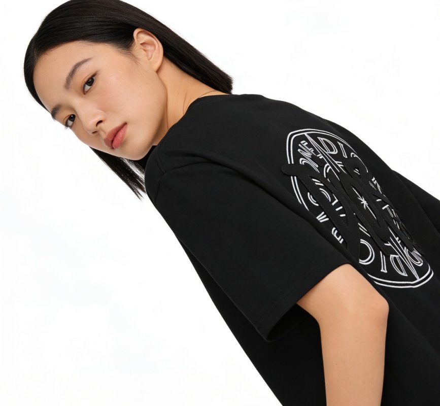 Black Graphic Print Short Sleeve T-Shirt