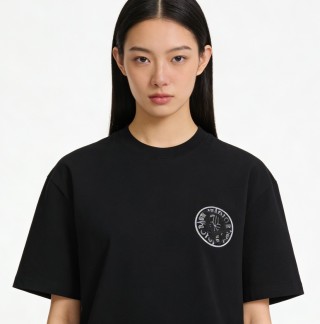 Black Graphic Print Short Sleeve T-Shirt view 4